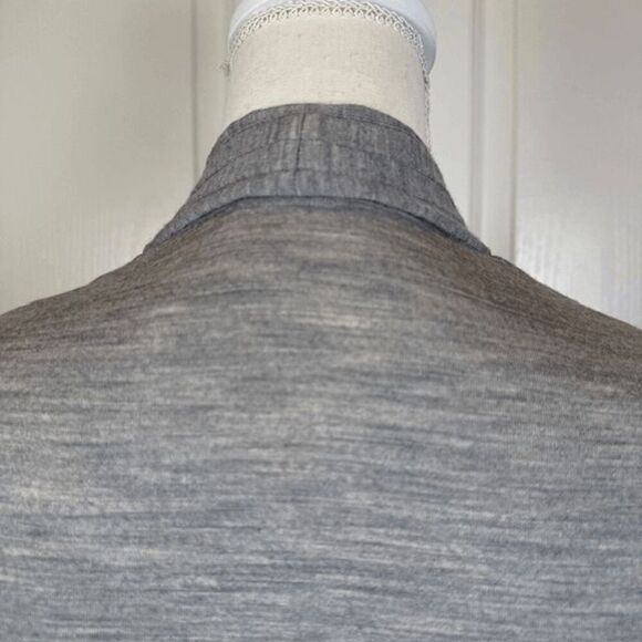 Lafayette 148 Wool Elastane Blend Gray 3/4 Sleeve V-Neck Women's Top Size Small - Picture 3 of 9